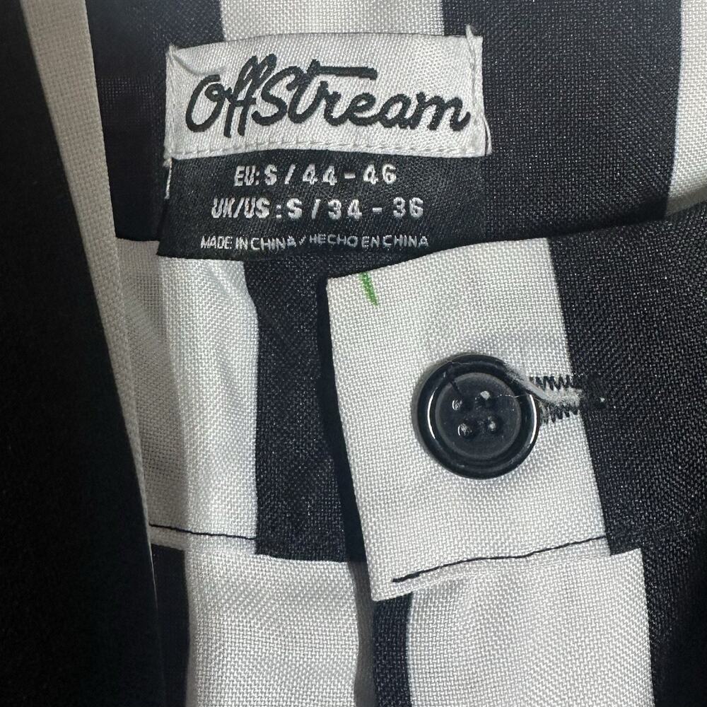NEW Offstream Mens Beetlejuice Suit Black White Stripe Green Spiders Sz S 34-36 - Picture 9 of 12